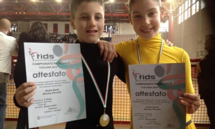 COLLESALVETTI: NICOLAS PICCIRILLI E GIULIA NARDI I VINCITORI DEL CAMPIONATO REGIONALE DI DANZA