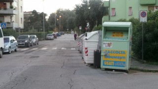 cassonetti e strisce pedonali  - P.zza di Vittorio