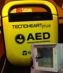 defibrillatore Stagno con la sua teca