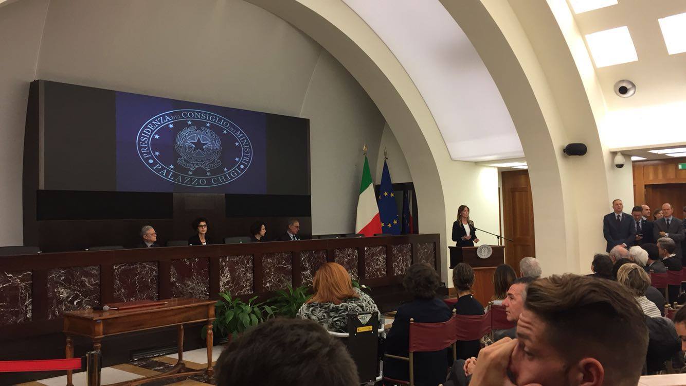 IL ROTINO A ROMA, MA NON PER GIOCARE UNA PARTITA. ALLA PRESIDENZA DEL CONSIGLIO PER DIRE NO ALLA VIOLENZA DI GENERE