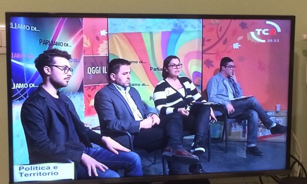 IL SEGRETARIO DEL CIRCOLO PD DI COLLESALVETTI  DARIO FATTORINI A TELECENTRO 2 PER SOSTENERE IL MINISTRO ANDREA ORLANDO