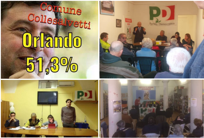 CONGRESSO PD: IL COMUNE COLLIGIANO VA AD ANDREA ORLANDO. RENZI AL TOP A COLOGNOLE E PARRANA