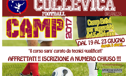 ARRIVA L’ESTATE E PUNTUALE TORNA IL COLLEVICA FOOTBALL CAMP: LA SCUOLA CALCIO PER BAMBINI