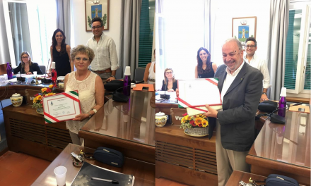 RICONOSCIMENTI PUBBLICI A 2 DIPENDENTI COMUNALI: ROSANNA FALCHINI E MAURO GENTILI