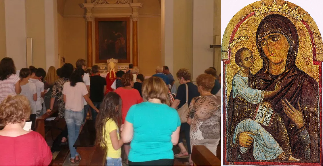 IL PELLEGRINAGGIO DELL’ICONA DELLA MADONNA DI SOTTO GLI ORGANI FA TAPPA IN ZONA COLLIGIANA