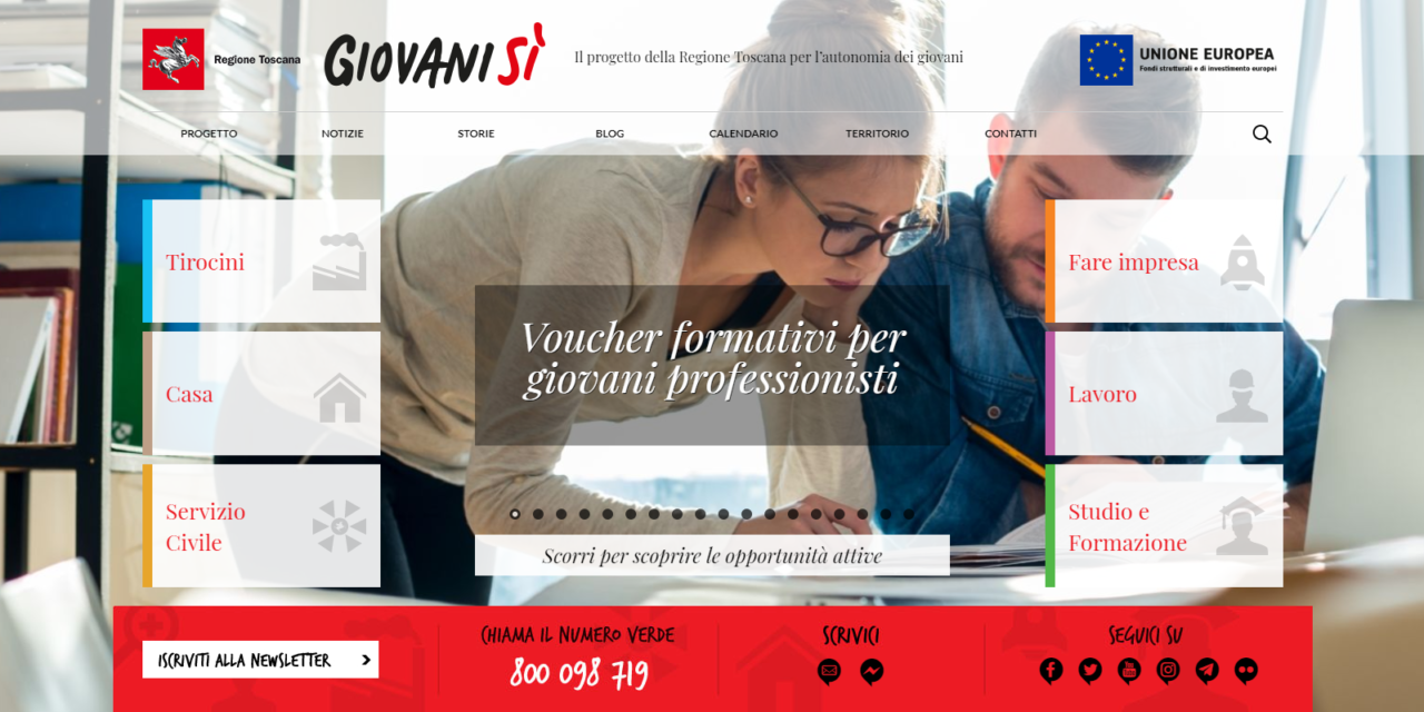 “GIOVANI SÌ”, IL PROGETTO REGIONALE PER L’AUTONOMIA YOUNG DELLE PERSONE FINO A 40 ANNI