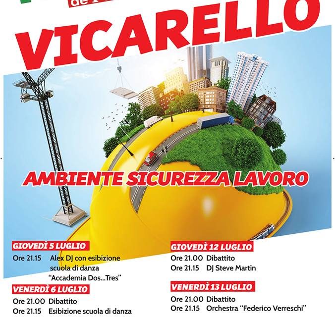 AL VIA A VICARELLO LA “FESTA DE L’UNITÀ 2018”