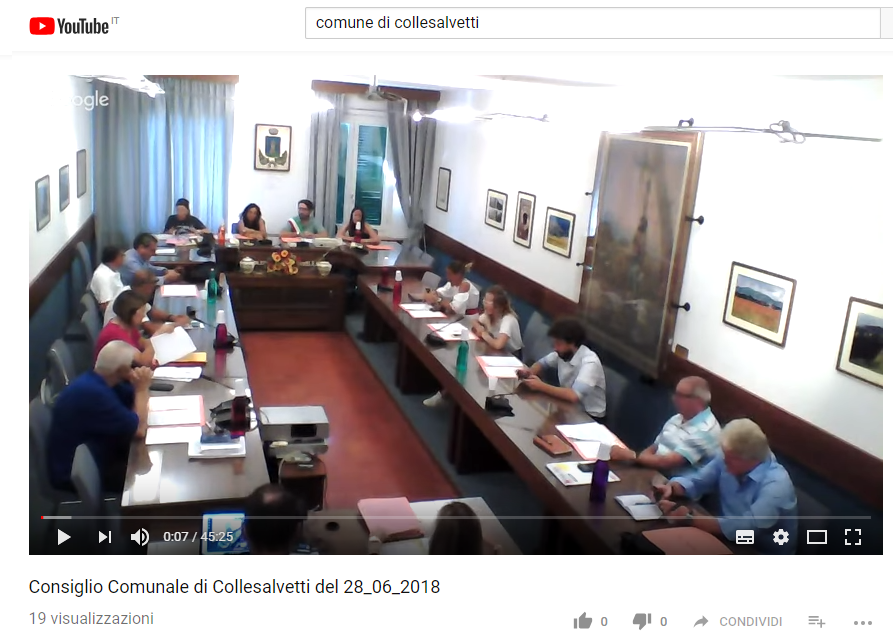 TRE SEMPLICI IDEE PER MIGLIORARE (CON POCO) IL SERVIZIO DI VIDEORIPRESA DELLE SEDUTE DEL CONSIGLIO COMUNALE