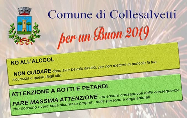 ULTIMO DELL’ANNO: ALCOOL E PETARDI, LE RACCOMANDAZIONI DEL COMUNE PER LA SICUREZZA