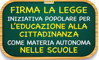 PROPOSTA DI LEGGE PER L’EDUCAZIONE ALLA CITTADINANZA NELLE SCUOLE: C’È TEMPO FINO AL 14 DICEMBRE PER FIRMARE