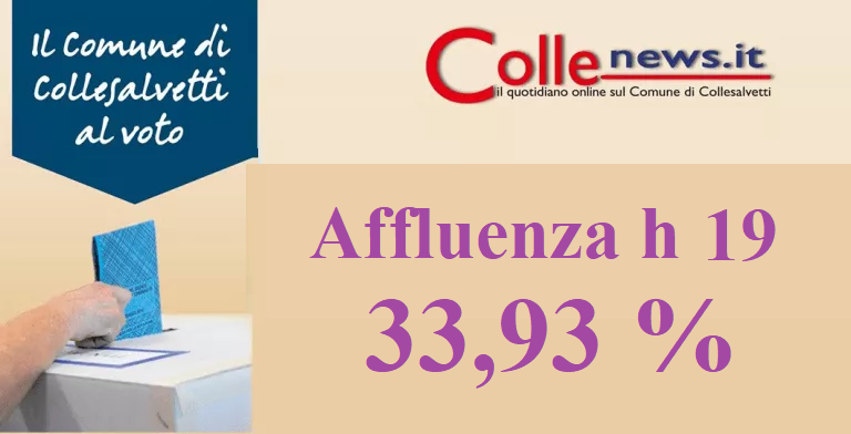 BALLOTTAGGIO: ALLE 19 HA VOTATO IL 33,93%