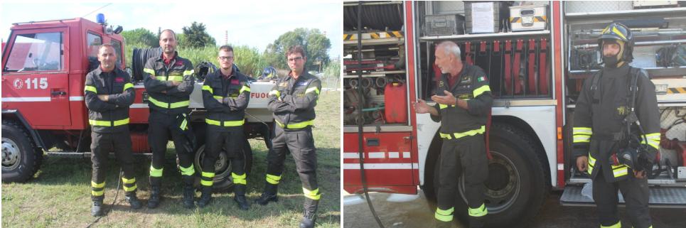 GLI ALUNNI DEL COMPRENSIVO BENEDETTINI DI STAGNO APPRENDONO DAI VIGILI DEL FUOCO LE PRATICHE DI SICUREZZA