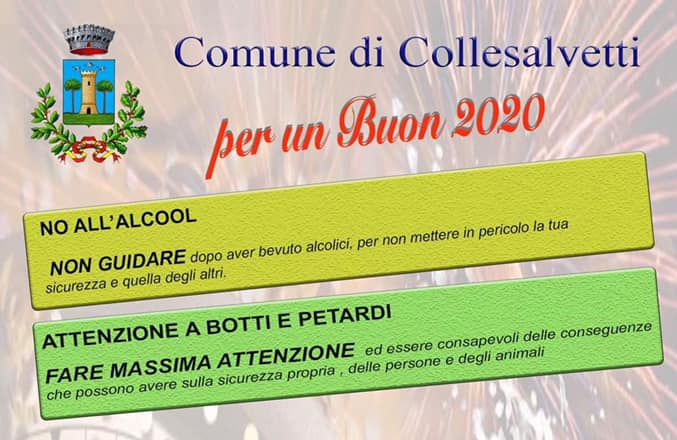 ULTIMO DELL’ANNO: IL COMUNE RACCOMANDA PRUDENZA SU ALCOOL E PETARDI (NELL’INTERESSE DI PERSONE E ANIMALI)