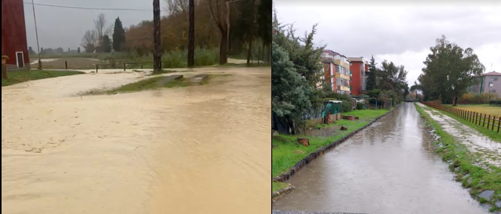 IL MALTEMPO CREA DISAGI SUL TERRITORIO COLLIGIANO. IL TORA IN MATTINATA HA RASENTATO IL LIVELLO DI GUARDIA