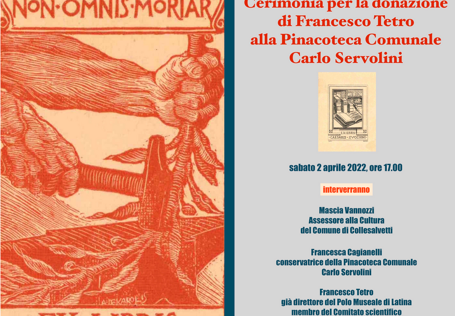 OGGI L’APERTURA STRAORDINARIA DELLA PINACOTECA DI COLLESALVETTI PER LA DONAZIONE DI TETRO