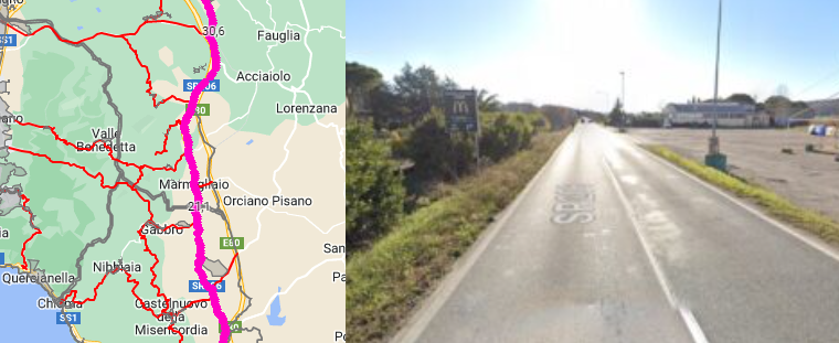 LAVORI SULLA S.R. 206 PER IL PASSAGGIO DELLA FIBRA OTTICA: ECCO DOVE