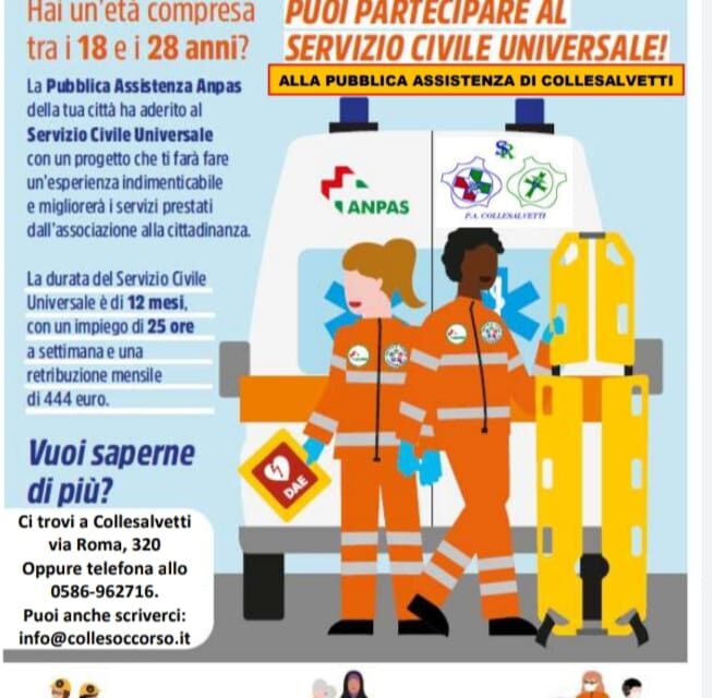 SERVIZIO CIVILE ALLA PUBBLICA ASSISTENZA DI COLLESALVETTI