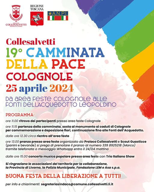 NEL SEGNO DELLA MEMORIA: 19° CAMMINATA DELLA PACE A COLOGNOLE
