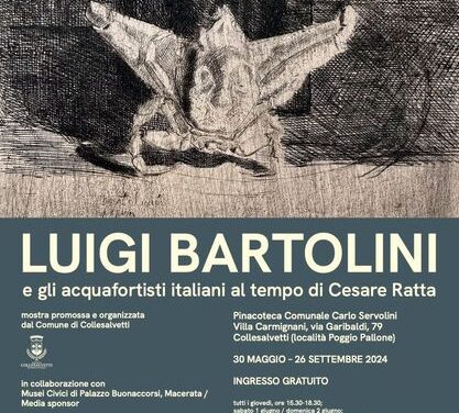 “LUIGI BARTOLINI E GLI ACQUAFORTISTI ITALIANI AL TEMPO DI CESARE RATTA”: LA NUOVA MOSTRA DELLA PINACOTECA CARLO SERVOLINI