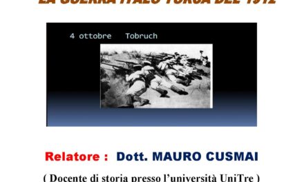 BIBLIOTECA COMUNALE: UNA NUOVA CONFERENZA SULLA GUERRA ITALO-TURCA DEL 1912