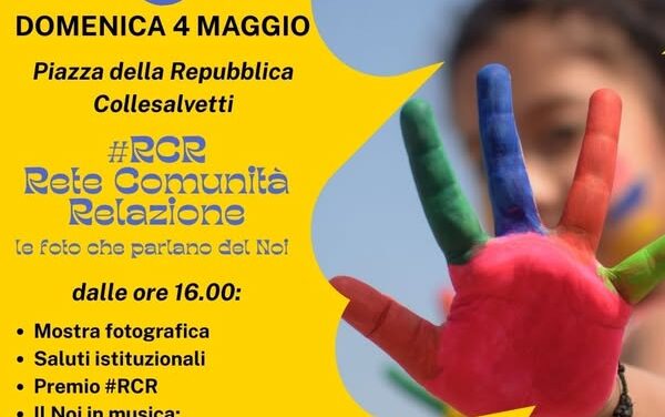 COLLESALVETTI, LA COMUNITÀ IN UNO SCATTO: PIAZZA DELLA REPUBBLICA SI FA GALLERIA A CIELO APERTO CON #RCR