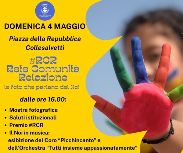 COLLESALVETTI, LA COMUNITÀ IN UNO SCATTO: PIAZZA DELLA REPUBBLICA SI FA GALLERIA A CIELO APERTO CON #RCR