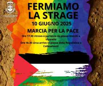 COLLESALVETTI IN MARCIA PER LA PACE:  10 GIUGNO IL CORTEO DA VICARELLO