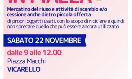 “SOFFITTE IN PIAZZA”, A VICARELLO IL MERCATO DEL RIUSO CHE DÀ NUOVA VITA AGLI OGGETTI DIMENTICATI